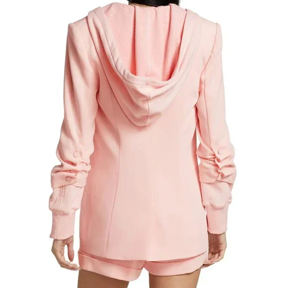 CINQ A’ SEPT Khloe Hooded Blazer Size 6 Pale Rose New With Tags - Picture 3 of 7